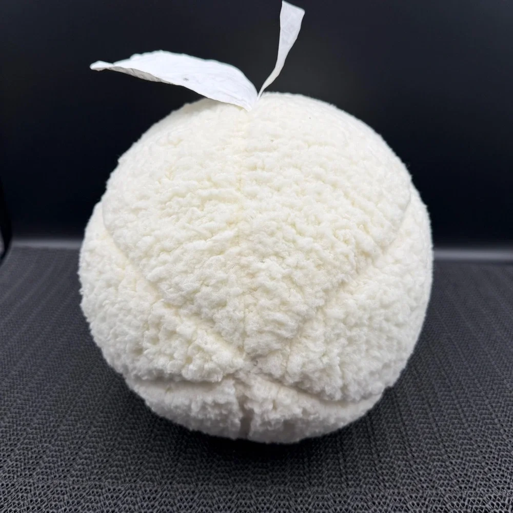 Target Cream Sherpa Decorative Ball Pillow 9 Inch Round Plush Accent Cream White